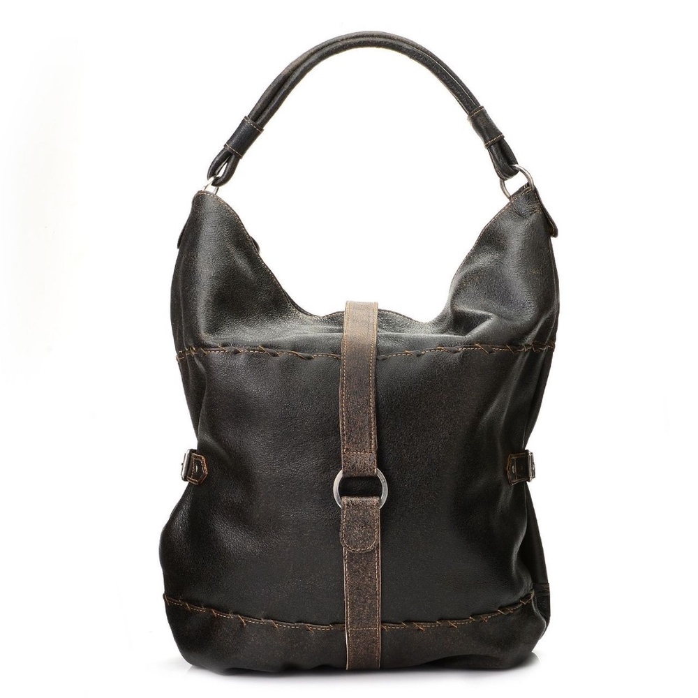 Women's Genuine Leather Slouch Hobo Bag Brown